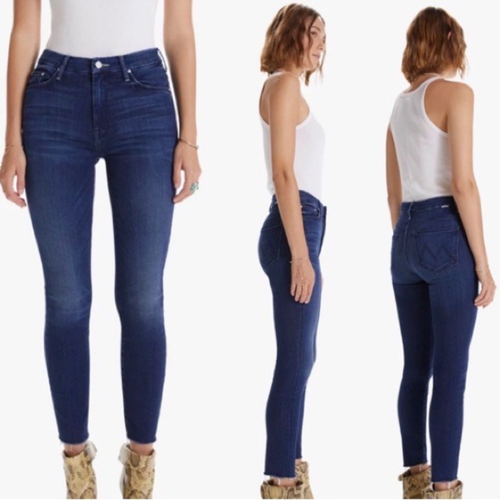 Mother Hight Waisted Looker Ankle Fray in Enchantment